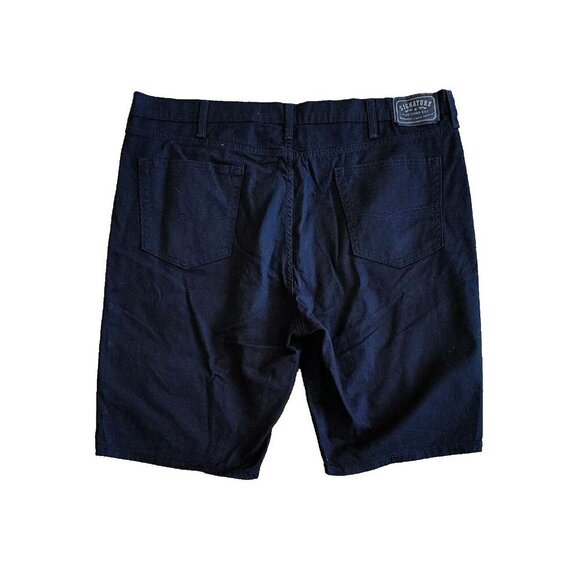 Levi's Signature Black  Jean Shorts Men's Size 42 Cotton Blend Flat Front - Picture 3 of 3